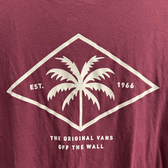 VANS “Off the Wall” T-shirt - Maroon - L - Picture 3 of 5